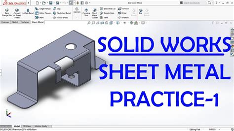 sheet metal command in solidworks|solidworks sheet metal practice exercises.